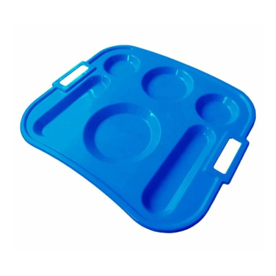 Bandeja Plástica Refeição Escolar e Kit merenda 530×430 mm