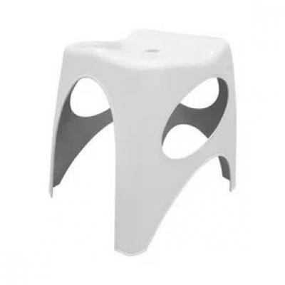 Banqueta de Plástico Baixa Jade – Banqueta Plástica Branca