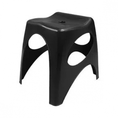 Banqueta de Plástico Baixa Jade – Banqueta Plástica Preta