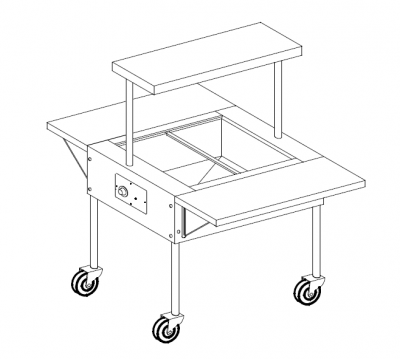 Buffet Self Service Aço Inox | Buffet Banho Maria 2 GN1/1