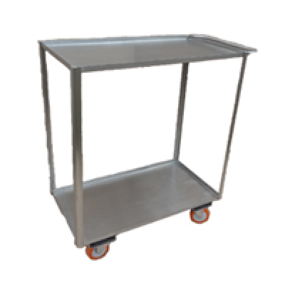 Carrinho Bandeja 2 Planos Aço Inox – Carro Auxiliar 