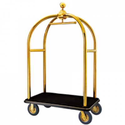 Carrinho para Bagagem de Hotel – Carrinho Hotelaria Dourado