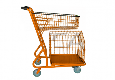 Carrinho Pet Shop e Supermercado - Carrinho de Mercado Pet 60 Litros