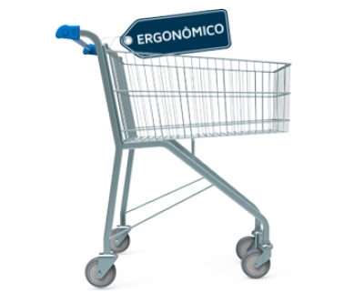 Carrinho Supermercado 60 Litros “Ergonômico”