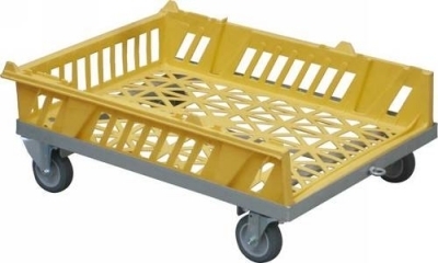Carrinho Tartaruga Caixa Plástica – Carro Tartaruga para Caixa de Pão