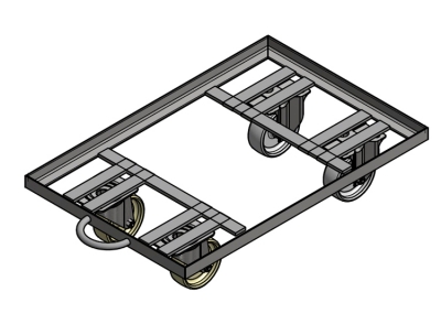 Carrinho Tartaruga de Inox 400 Kg - Carro Tartaruga para Caixa Plástica
