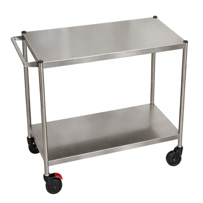 Carro Bandeja 2 Planos Carro Auxiliar Aço Inox