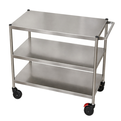 Carro Bandeja 3 Planos Carro Auxiliar Aço Inox