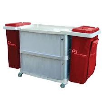 Carro Camareira com Porta 2 Bolsas - Carro Arrumadeira Bralimpia