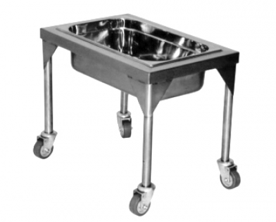 Carro para Remolho de Talheres – Carrinho de Inox 