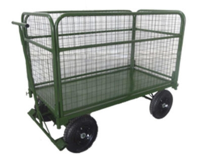 Carro Plataforma 4 Abas com Tela 800 Kg - Carrinho Plataforma