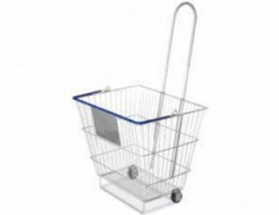 Cesta Aramada com Rodas - Cesta de Compras Supermercado