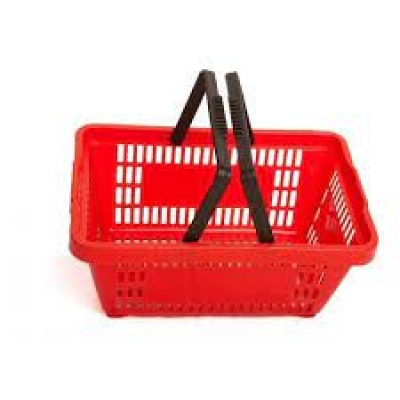 Cesta Plástica com Alça Plástica - Cesta de Compras Supermercado