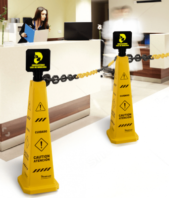 Cone Sinalizador com Correntes - Cone Bralimpia