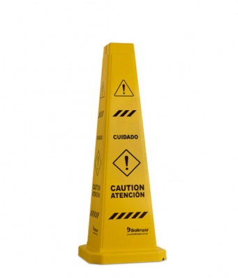 Cone Sinalizador Mensagem Padrão - Cone Bralimpia