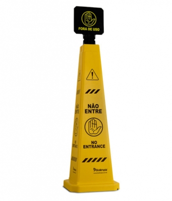 Cone Sinalizador Não Entre - Cone Bralimpia