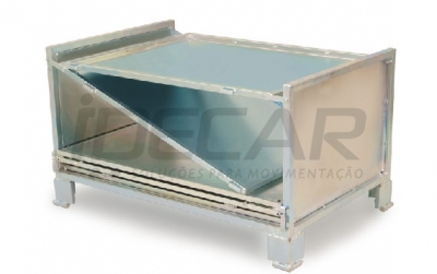 Container Fechado com Chapa - Cesto Fechado Industrial