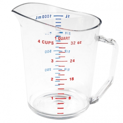 Copo Graduado de Policarbonato 1 Litros – Copo Medidor Cambro