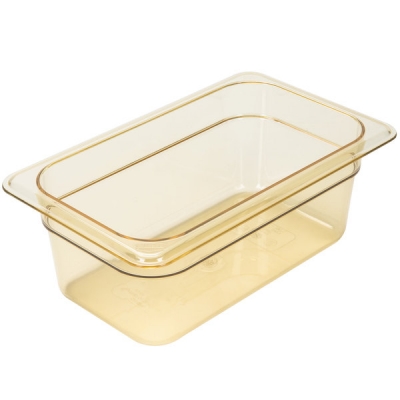 Cuba de Policarbonato Âmbar GN1/4x100 - Cuba Cambro 44HP150