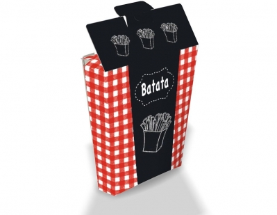 Embalagem para Batata Frita com Tampa - Caixa Batata Frita Delivery
