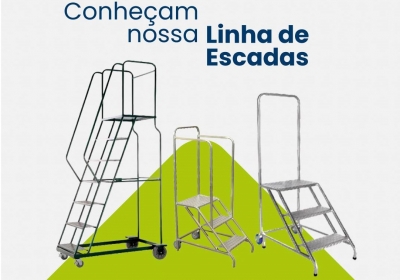 Escada de Repor Gôndolas e Prateleiras