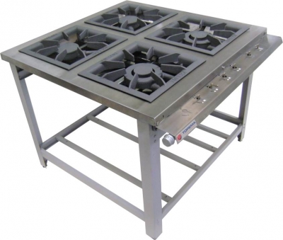 Fogão de Aço Inox 4 Bocas - Fogão Industrial a Gás