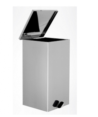 Lixeira Inox Quadrada com Pedal - Lixeira de Inox Quadrada