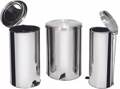 Lixeira de Inox com Pedal – Cesto de Lixo de Inox com Tampa