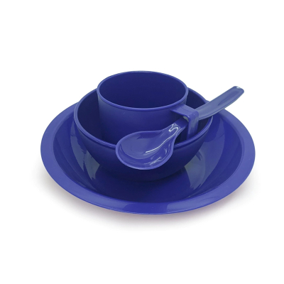 Kit Merenda Escolar Prato Tigela Caneca Talher