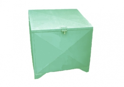 Container de Aço Galvanizado - Lixeira Ambiental de Aço 150 Litros