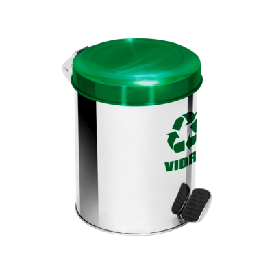 Lixeira de Inox com Pedal – Cesto de Lixo de Inox Tampa