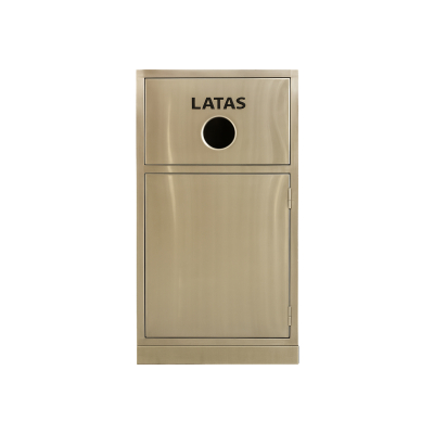 Lixeira Fast Food Aço Inox Latas e Garrafas