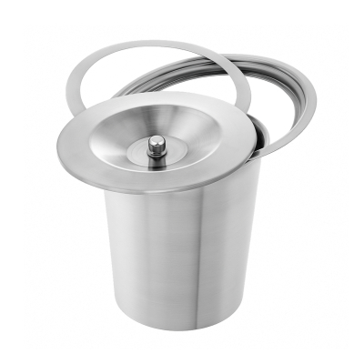 Lixeira Redonda Aço Inox para Embutir