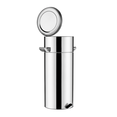 Lixeira Redonda Aço Inox Pedal e Alças