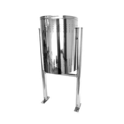 Lixeira Urbana Aço Inox Anti-Vandalismo