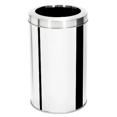 Lixeiras de Inox Tampa Aro - Cesto de Lixo de Inox