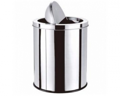 Lixeira de Inox Tampa Basculante – Cesto de Lixo de Inox com Tampa 