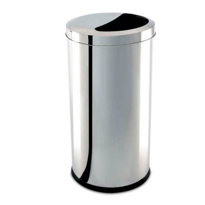 Lixeiras de Inox Tampa Meia Lua - Lixeira Aço Inox