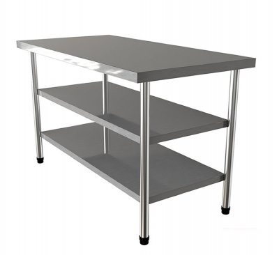 Mesa de Abrir Massa de Pizza – Bancada de Preparo de Massas Aço Inox
