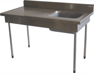 Mesa de Aço inox 1 Cuba (60x50x30) - Pia Aço inox com Cuba