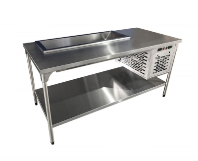 Mesa de Montar Hamburguer - Mesa Condimentadora refrigerada