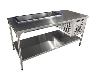 Mesa de Montar Pizza e Lanches - Mesa Condimentadora refrigerada