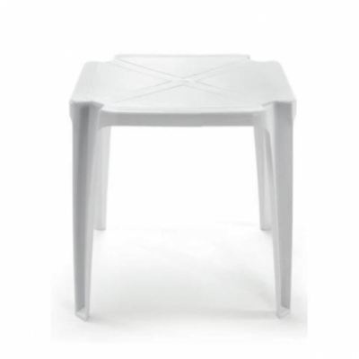 Mesa de Plástico Quadrada Branca – Mesa de Plástico Empilhável