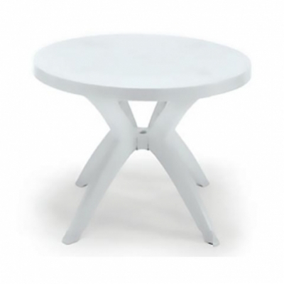 Mesa de Plástico Redonda Rubi - Mesa de Plástico Desmontável