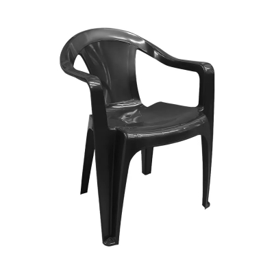 Poltrona de Plástico Baixa Perola – Poltrona Plástica Preta