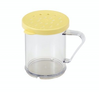 Polvilhador Policarbonato Tampa Amarelo - Polvilhador Cambro 