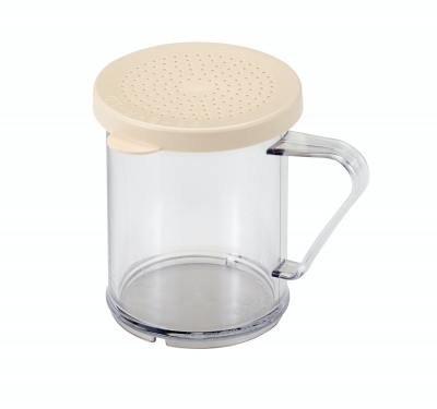 Polvilhador Policarbonato Tampa Bege - Polvilhador Cambro 