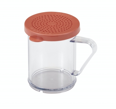 Polvilhador Policarbonato Tampa Rosa - Polvilhador Cambro 