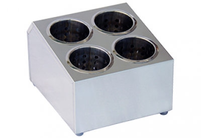 Porta Talheres de Inox  Duplo 4 Divisões - Porta Utensílios