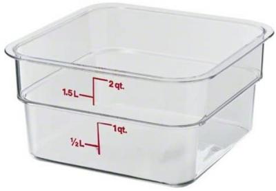 Pote Quadrado com Graduação 1,9 L – Pote Graduado Cambro 